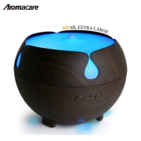 Aromacare Wood Essential Oil Diffuser with Water 600ML Cool Mist Humidifier Quiet Nebulizer